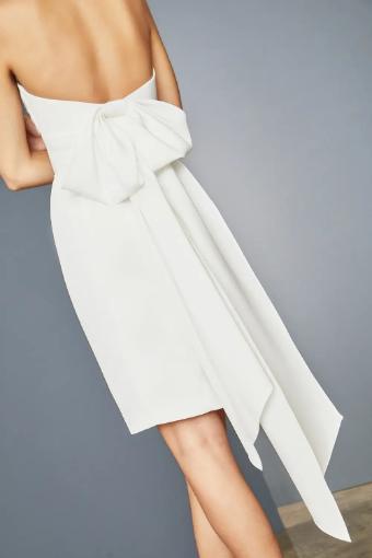 Amsale Little White Dress #LW150 #2 Silk White thumbnail