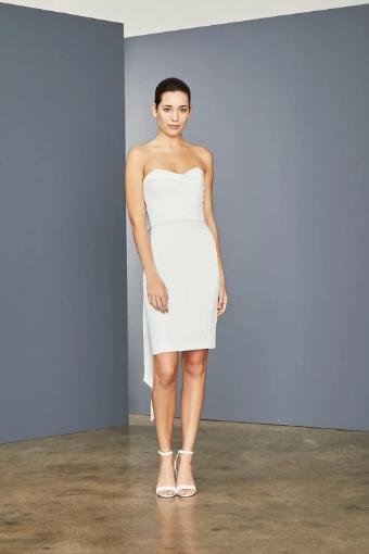 Amsale Little White Dress #LW150 #0 Silk White thumbnail
