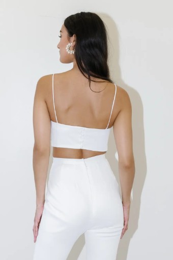 By Watters Sweet Tooth Crop Top #36302 #1 Ivory thumbnail