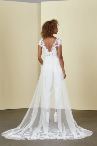Nouvelle Amsale #Eddie Jumpsuit #1 Ivory thumbnail