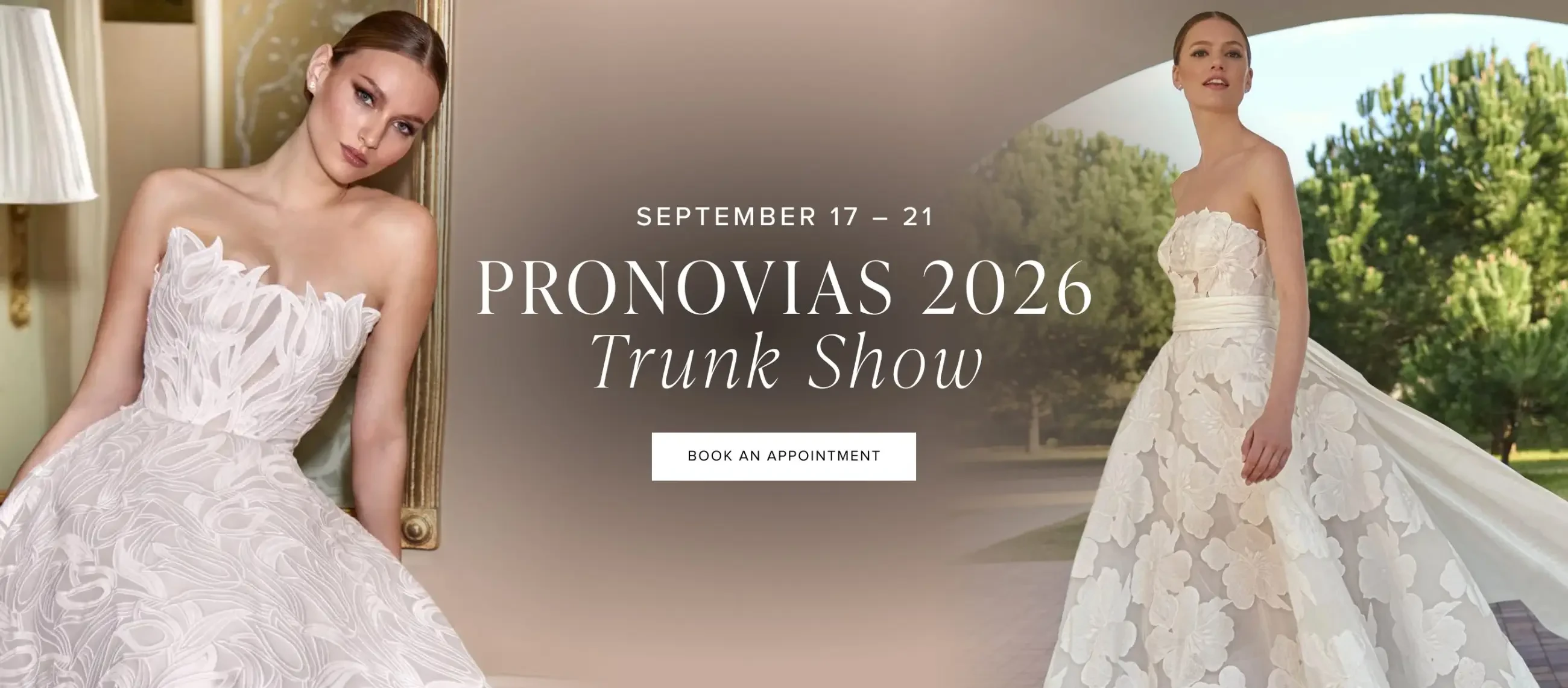 Pronovias 2026 Trunk Show banner