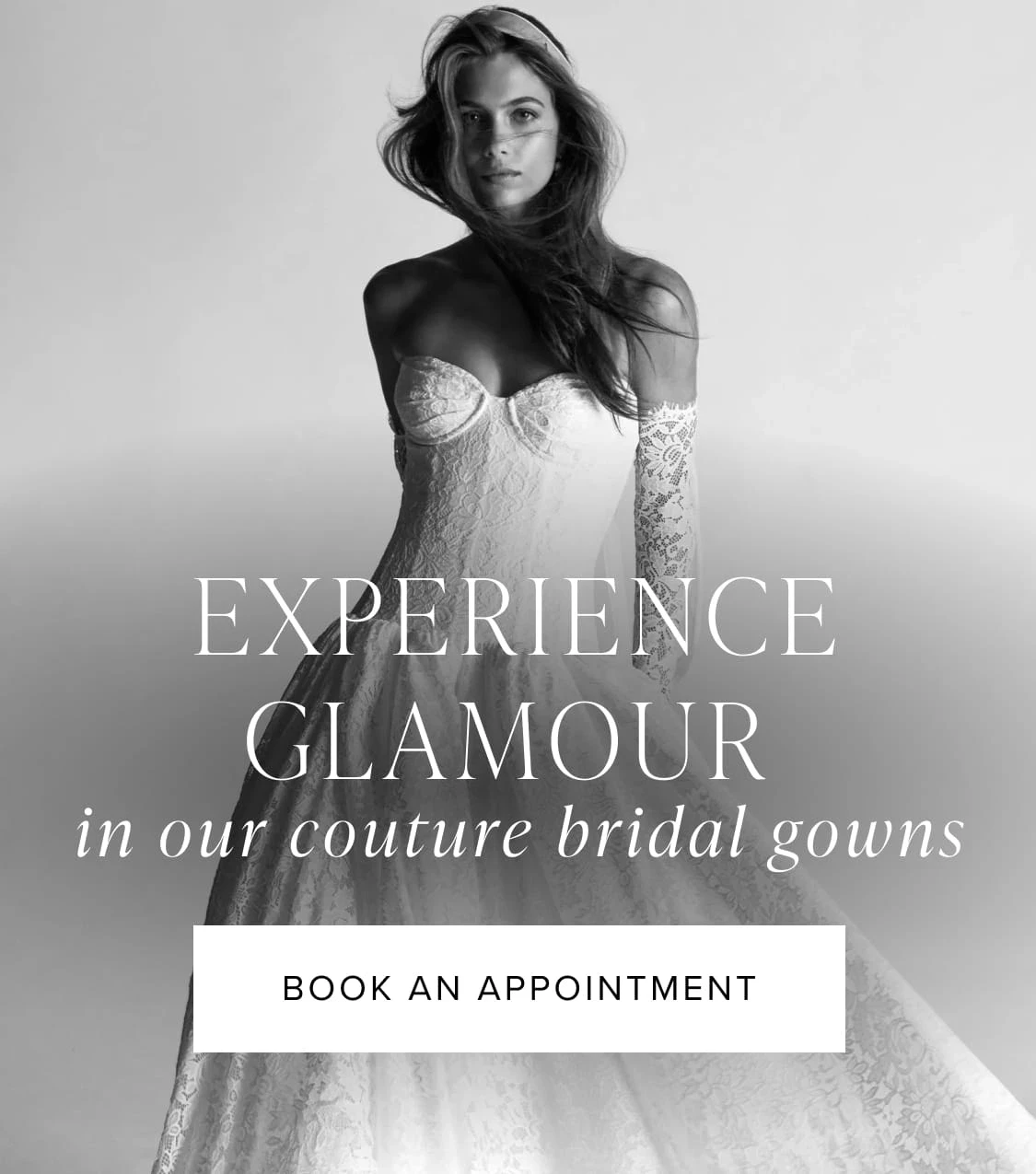 Models wearing Watters bridal gowns, mobile banner