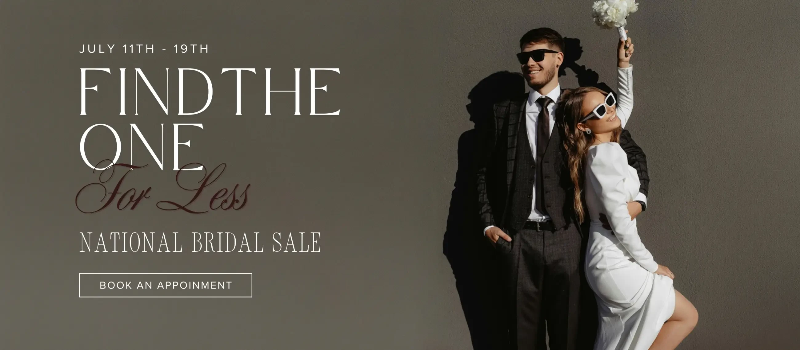 National Bridal Sale event desktop banner